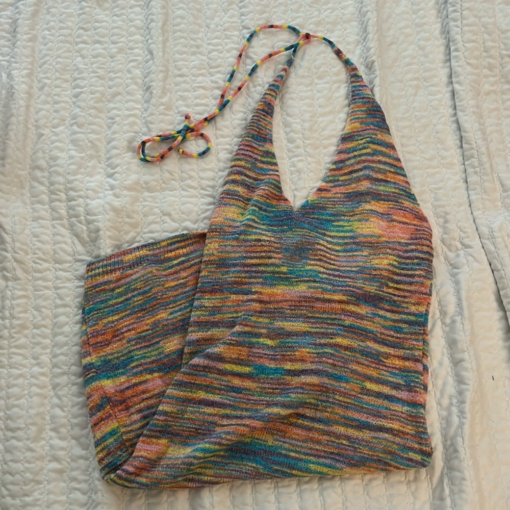 Size small rainbow halter dress